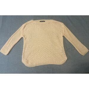ZARA Open Knit Woven Long sleeve Sweater M